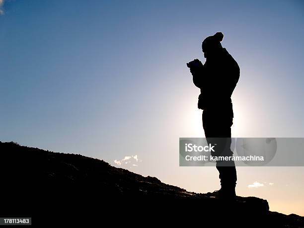 Standing At The Sunrise Stock Photo - Download Image Now - Adult, Adults Only, Blue