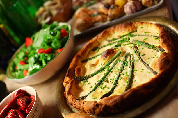 istock Asparagus quiche with appetizers on the table 178114713