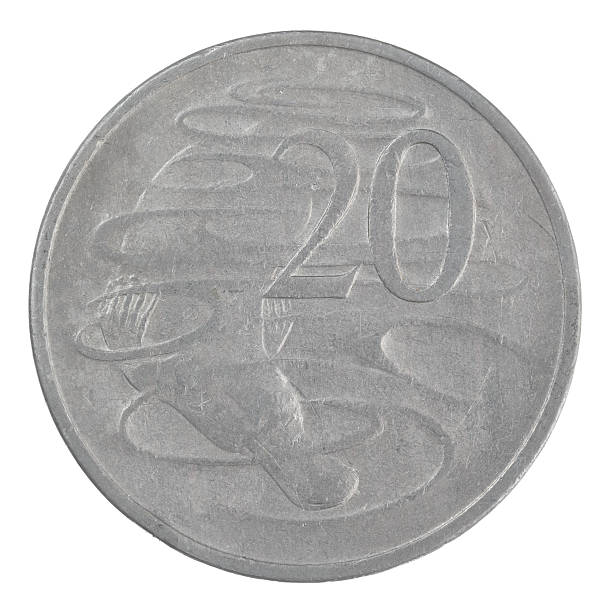 istock old Australian 20 cent coin isolated on a white background 178114716