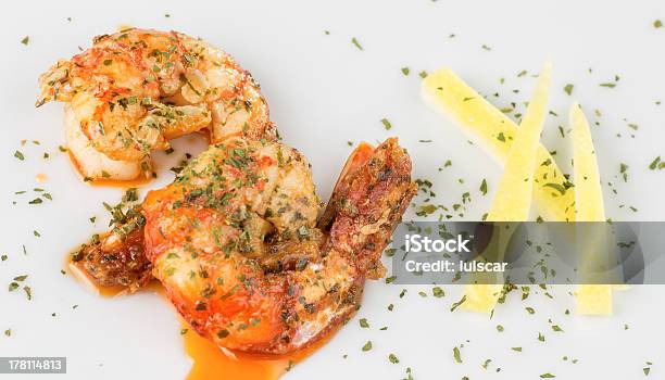 Prawn Appetizer For Two Stock Photo - Download Image Now - Al Ajillo, Appetizer, Backgrounds