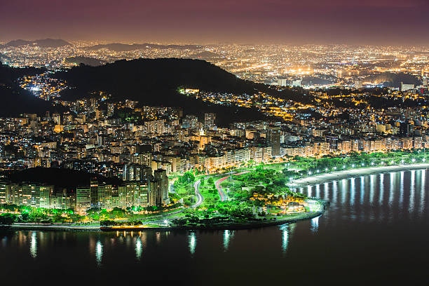istock Aerial view of Rio De Janeiro by night 178114899