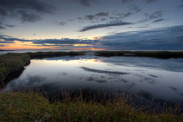 istock Sunset over the white sea. 178115957