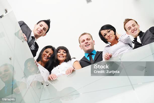 Group Of Business People At Working Place Stock Photo - Download Image Now - Above, Adult, Adults Only