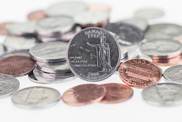 istock Hawaii State Quarter extreme close up 178116713