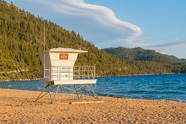 istock Sand Harbor Lifeguard Station At Sunset 178118204