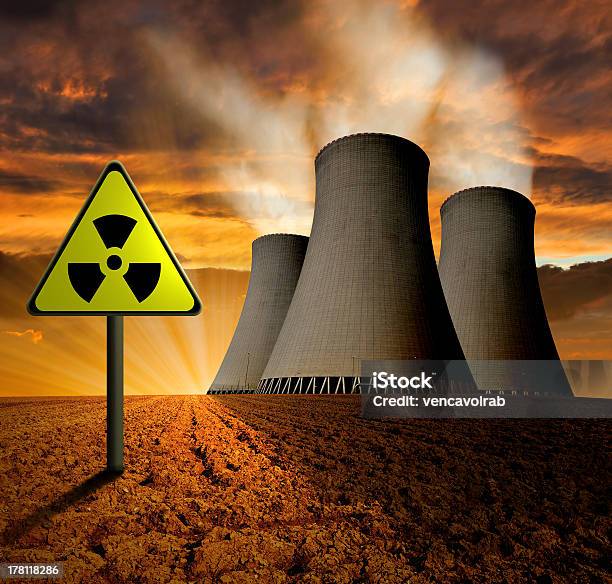 Nuclear Power Plant Stock Photo - Download Image Now - Agricultural Field, Air Pollution, Architecture