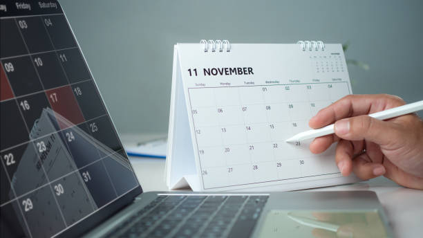 istock Businessman marking dates on calendar, managing his business schedule, setting reminders for important appointments, creative collage for planning ideas, appointment scheduler 1781184504