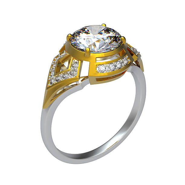 Ring with diamond stock photo