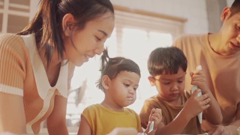 Quality Time in the Kitchen: Asian Parents and Children Bonding Through Baking.