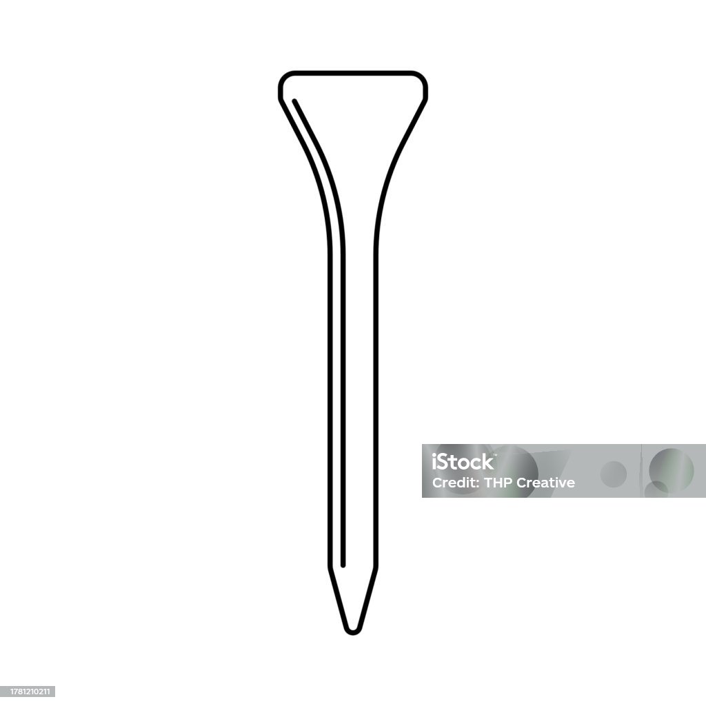 Tee Line Vector Golf Tee Vector Stock Illustration - Download Image Now - Australia ...