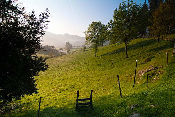 Meadows in Izurza. Biscay. Basque Country.