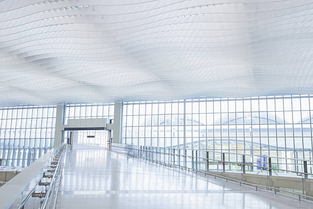 Futuristic Airport Entrance hall