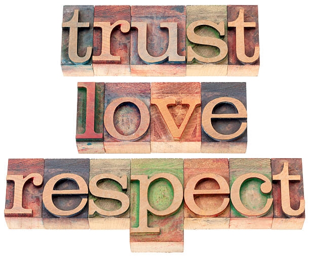 istock trust, love, respect in wood type 178121465
