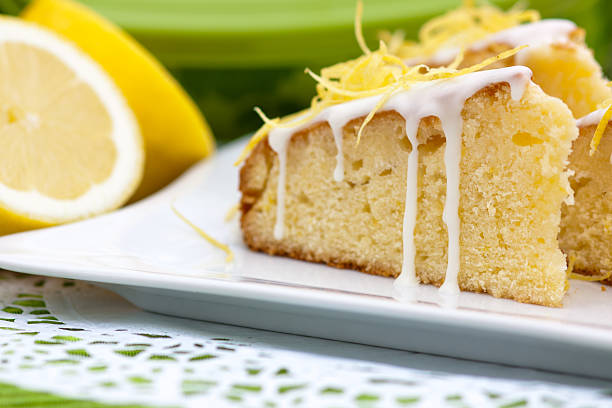 lemon cake stock photo