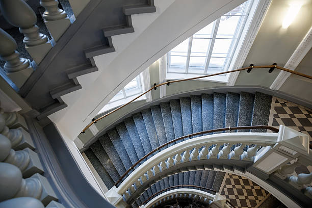 istock Classic stairs with balusters. Abstract architecture interior fragment 178121633
