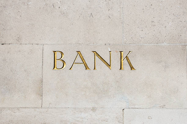 istock Gold bank sign 178121705