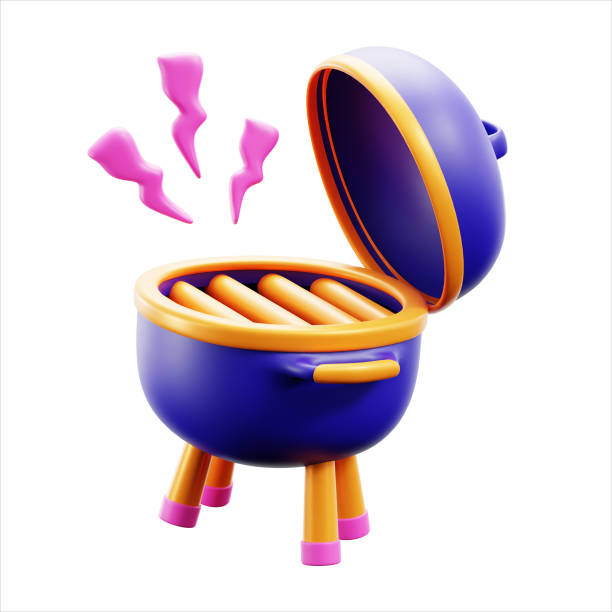 istock BBQ barbecue grill party holiday equipment 3d icon illustration design 1781217926