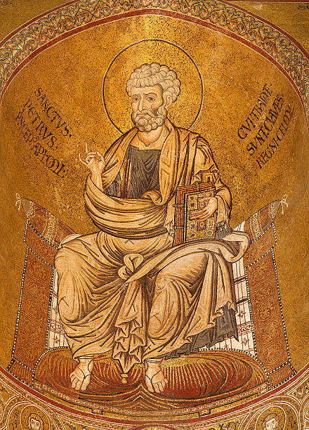 istock Palermo - Mosaics of saint Peter from Monreale cathedral. 178121972