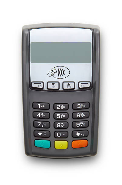 pos-terminal - credit card reader imagens e fotografias de stock