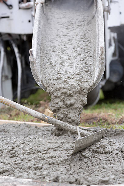 istock Cement truck  Pouring Patio 178122263