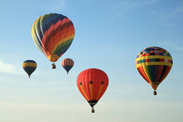 istock Colorful balloons in sky 178122598