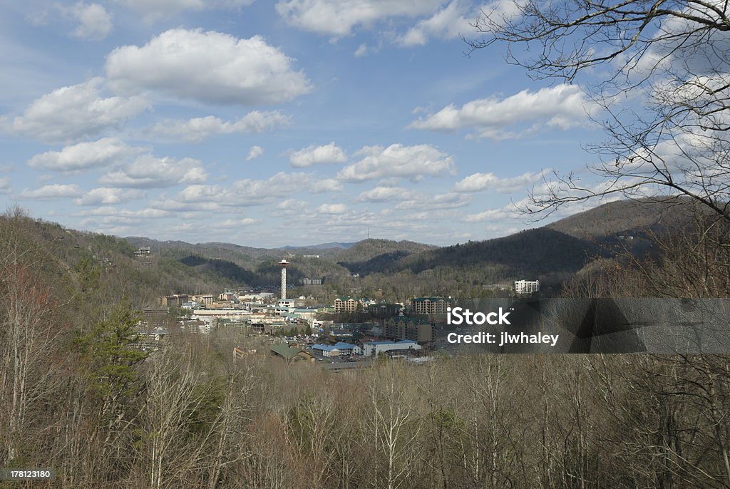 Nuvens no céu azul sobre Gatlinburg, já - Royalty-free Gatlinburg Foto de stock