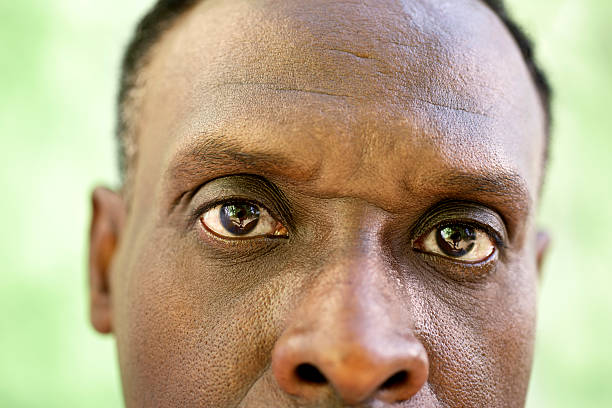 istock Portrait of serious old black man looking at camera 178123468