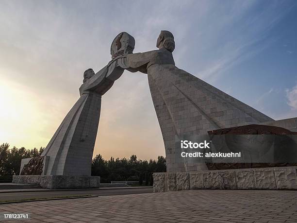 Arch Of Reunification At Sunset In Pyongyang North Korea Stock Photo - Download Image Now