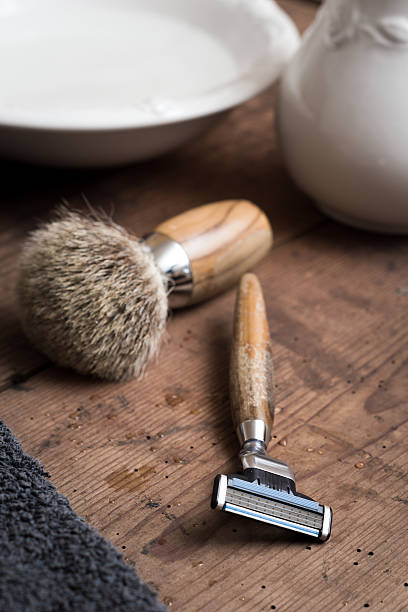 Shaving Tools, vintage Shaving Tools, vintage tagliches ritual stock pictures, royalty-free photos & images