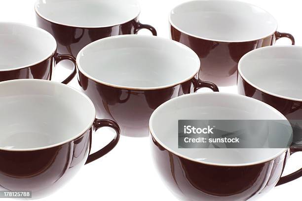 Close Up Of Cups Stock Photo - Download Image Now - Cafe, Cappuccino, Ceramics