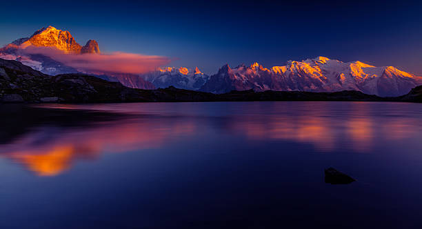Lake reflection in the French Alps