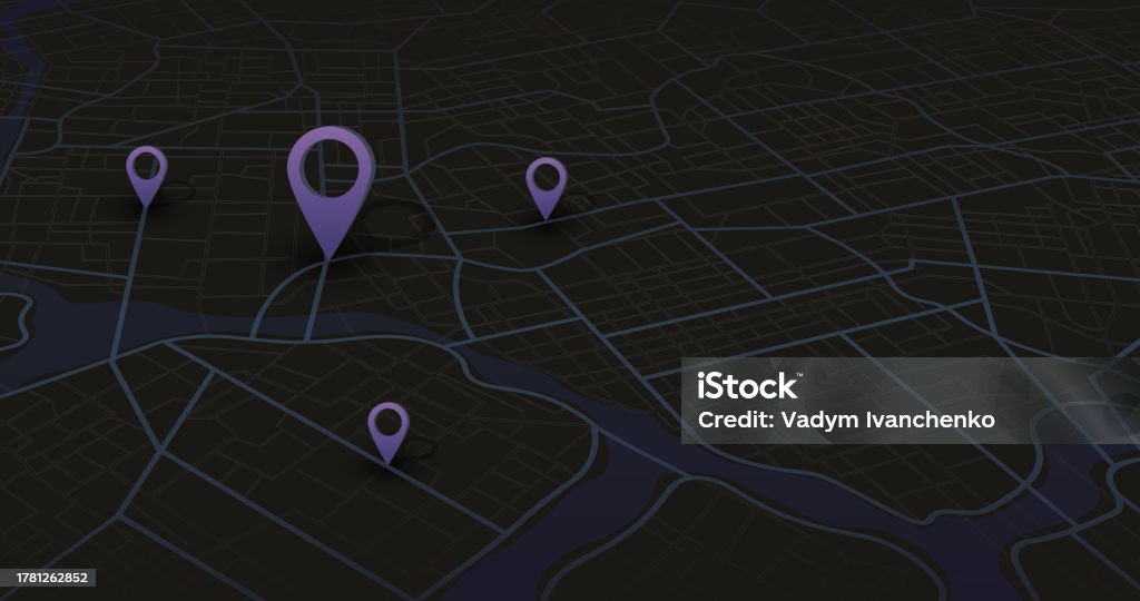 Blocks Map. Distance Isometric Navigate Mapping Technology For Distance Data Path Turns ...