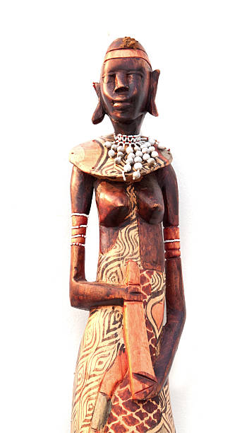 istock Wooden african figurine doll 178128025