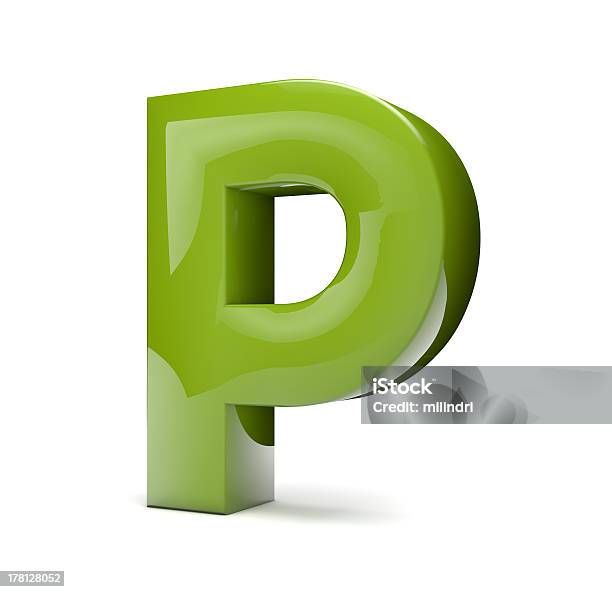 Testo P - Fotografie stock e altre immagini di Alfabeto - Alfabeto, Brillante, Colore verde