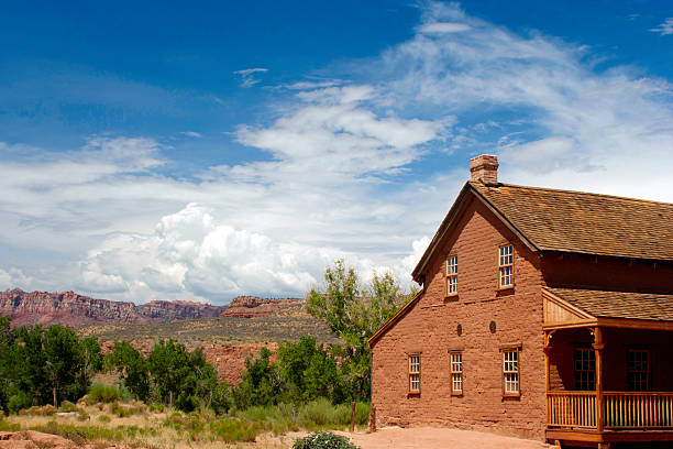 istock Storm clouds over the deserted  Ghost town of Grafton, Utah 178128076