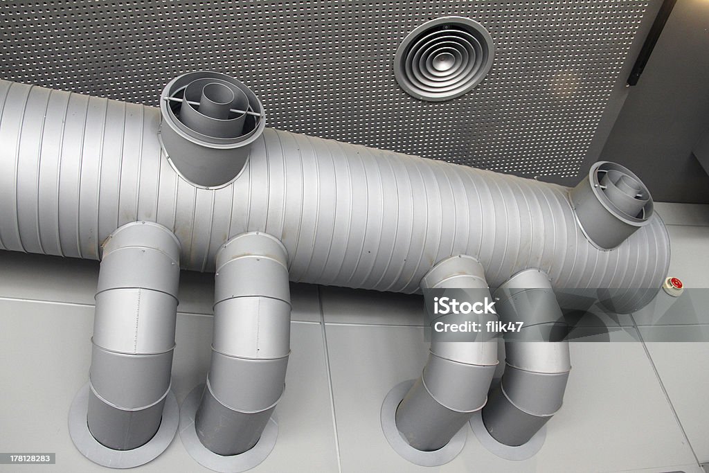Sistema de ventilação Industrial - Foto de stock de Ar-condicionado royalty-free