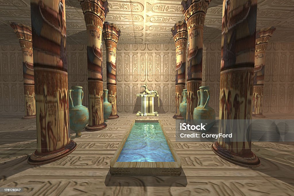 Templo egipcio - Foto de stock de Egipto libre de derechos