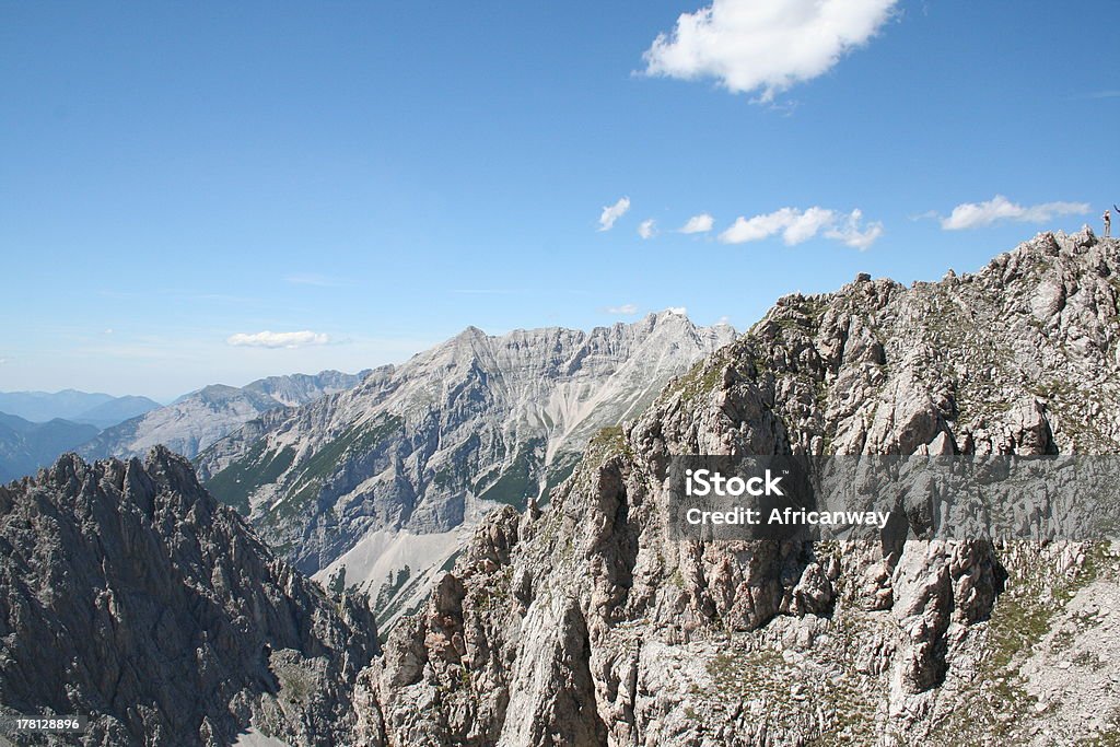 Panorama dos Alpes, Nordkette, perto de Innsbruck, Tirol, Áustria. - Foto de stock de Alpes europeus royalty-free