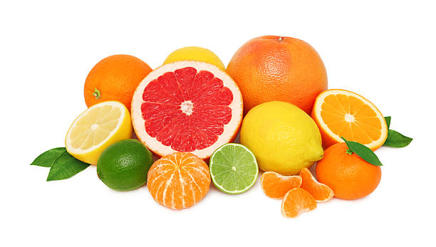 istock Pile from different citrus fruits on white background 178129051