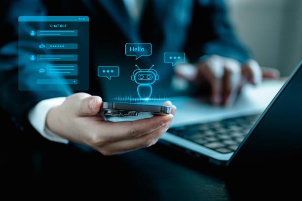 istock Businesswomen using chatbot applications on smartphones, AI, Chat Artificial Intelligence assistant conversation online support marketing, AI generates machine robot automation, Futuristic technology. 1781300255