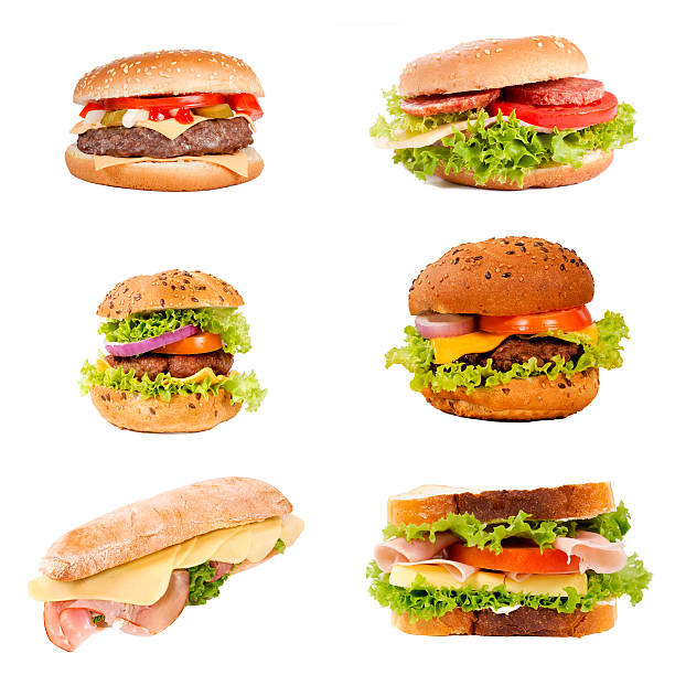 Sandwich and hamburger