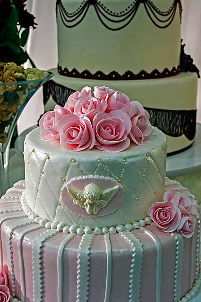Wedding cake specially decorated.Detail