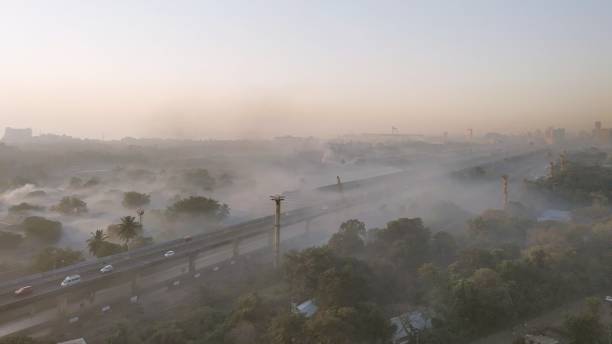 istock Winter Fog on Mumbai freeway 1781320623