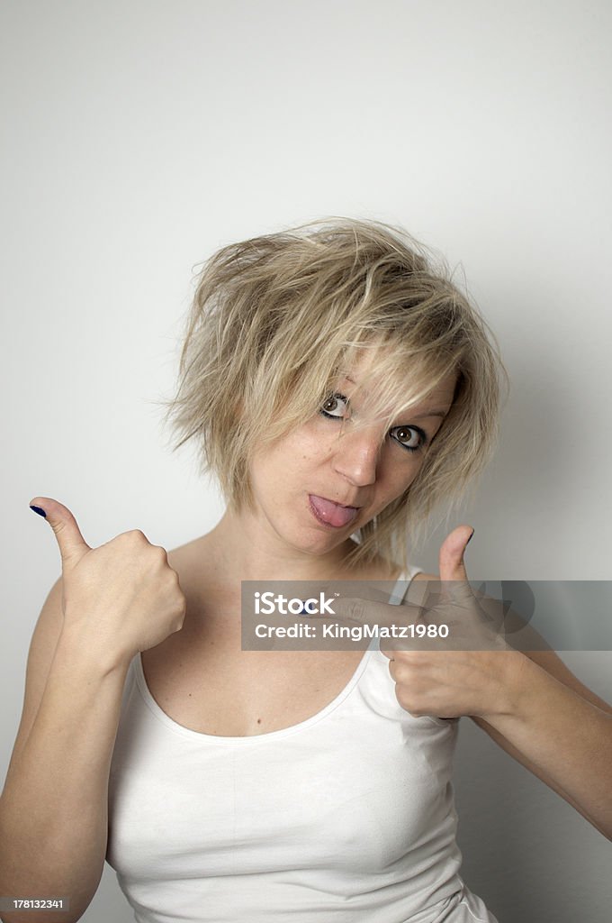 Crazy blond woman 25-29 Years Stock Photo