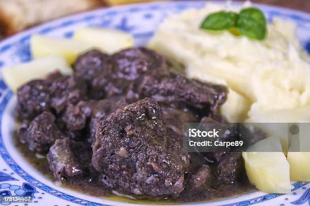 Stew With Mashed Potato Stock Photo - Download Image Now - Beef, Casserole, Cut Out