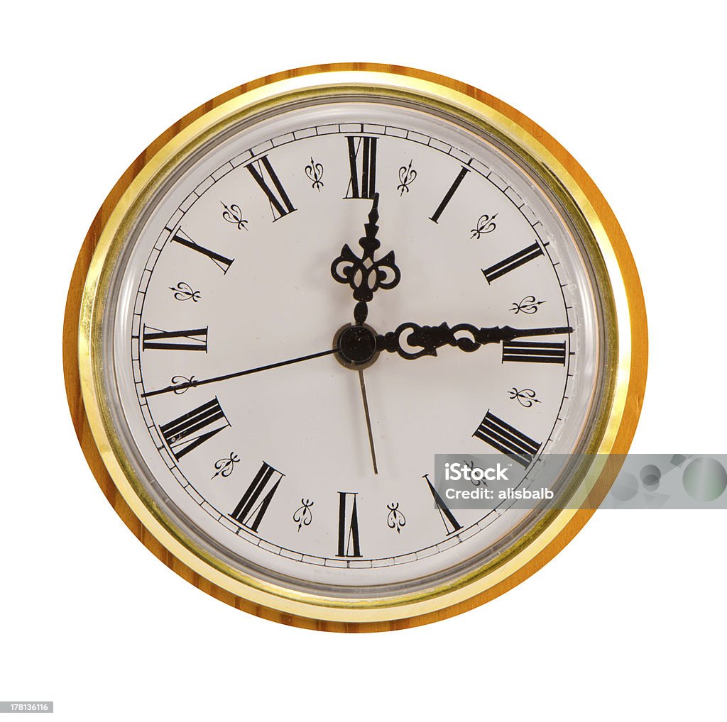 Quadrante di orologio isolato su bianco - Foto stock royalty-free di Affari