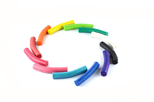 istock Plasticine colourful isolated in white background 178136360