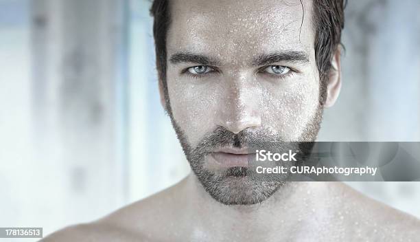 Beautiful Man Stock Photo - Download Image Now - Bathroom, Close To, Human Face