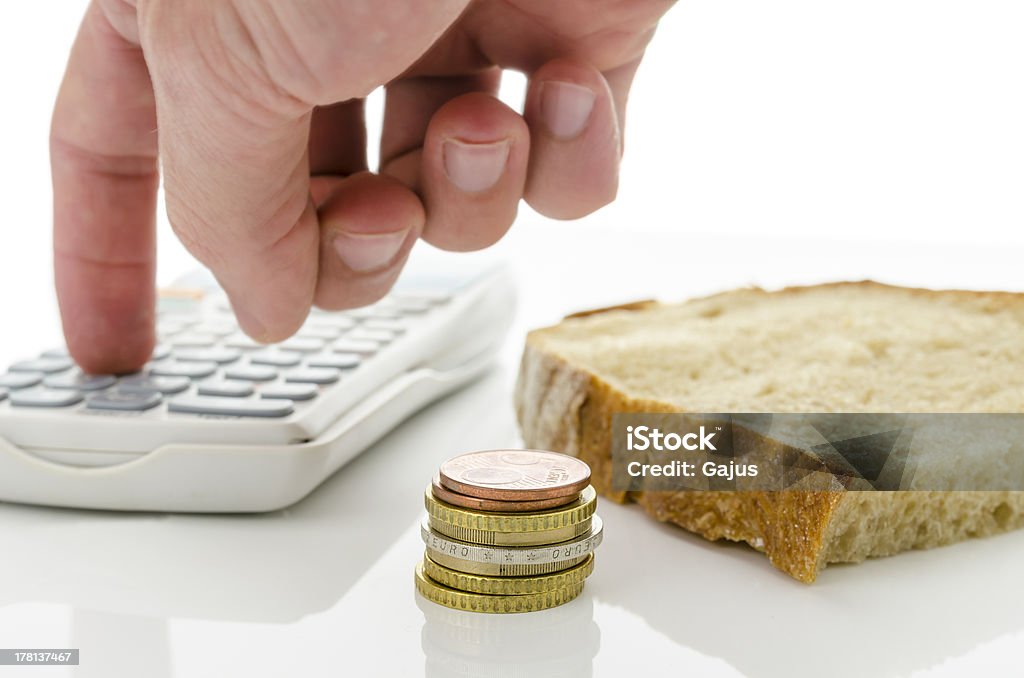 お食事料金の計算 - パンのロイヤリティフリーストックフォト