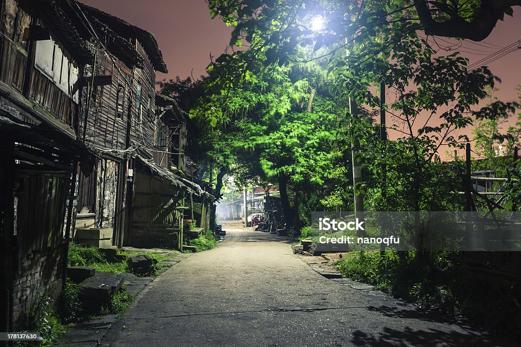 old alley at night old alley in Fuzhou city at night, Jiangxi Province, Alley Stock Photo